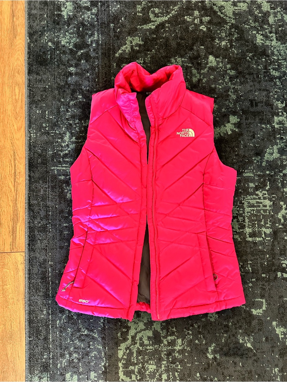 The North Face Pink and Black Insulated Vest